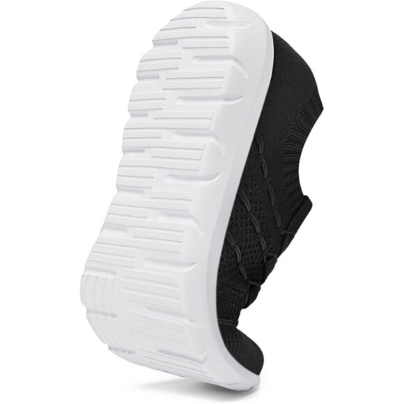 Women's Black Running Breathable Knitting flexible Mesh Sports Shoes Sneakers - Picture 4 of 6